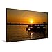 Produktbild Premium Textil-Leinwand 90 cm x 60 cm quer, Sonnenuntergang auf dem Sambesi | Wandbild, Bild auf Keilrahmen, Fertigbild auf echter Leinwand, Leinwanddruck (CALVENDO Orte)