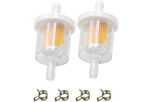 Fuel Filter by Aurdox, Universal 40 Micron 5/16" Inline Fuel Filter Kit for Briggs & Stratton 691035 493629 84001895 794079 56002 Toro MTD Craftsman Kawasaki 49019-0027