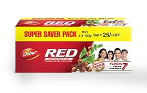 Dabur Red Paste - Indias No.1 Ayurvedic? Paste?, Provides Protection from 7 Dental Problems - 300 gm ( Super Saver Pack )