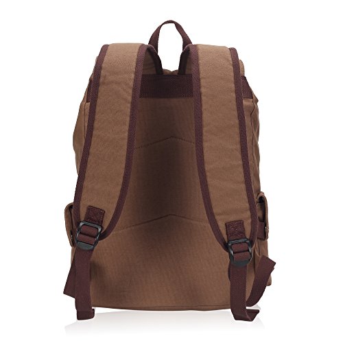Veevan Damen Herren Retro Canvas Laptop Rucksack 15,6 - 4
