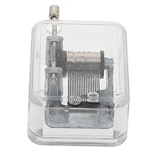 FOMIYES Acrylic Music Box Hand Cranked Happy Birthday Music Box DIY Clockwork Music Box Toy Gifts for Birthday Christmas Thanksgiving Wedding Anniversary