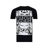 comprar camisetas marvel comics  Marvel Hero Eyes Light Camiseta, Negro (Black BLK), Large para Hombre
