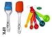 HPK-INDIA 5 pcs measuring spoons with silicon foodgrade brush and spatula RS.199.00