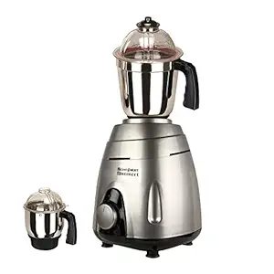 SilentPowerSunmeet Silver Color 800Watts Mixer Grinder with 2 Jar (1 Large Jar and 1 Chutney Jar) TAN20-SPS-127