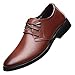 Produktbild DCRYWRX Herren Lederschuhe Kleid Casual Leder British Business Schwarz Trend Soft Nudeln Spitzen Herren Spitzenkleid Schuhe,Brown,39