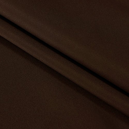H.Versailtex Bedroom Solid Thermal Supersoft Blackout Curtains with Two FREE Tiebacks - Brown, 66