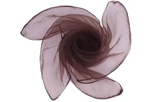Whakano 10 Stück Square Jongliertücher Seidentücher Chiffontücher,Performance Tanztücher,Gymnastiktücher Jonglier Tücher Schals für Tanzen,Jonglieren,Sensorisches,Tanztücher,60cm,Braun