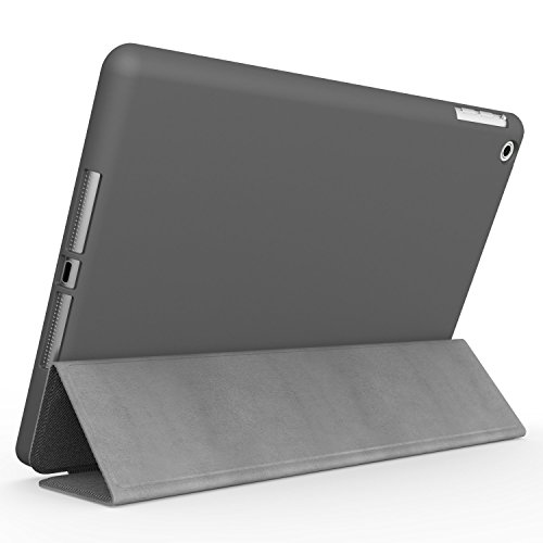Khomo iPad Pro 12.9″ Hülle Case Graues Gehäuse mit doppelten Schutz ultra dünn und leicht, Smart Cover – Italic Grey - 5