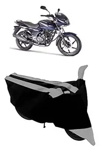 NEXTON Presents Semi Waterproof Bike Cover Compatible with Bajaj Pulsar 150 - Heatproof Fabric (Grey)