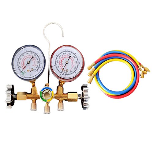 R22,600A, 134A, R12 AC Diagnosetest Manifold Messgerät Lade Kit