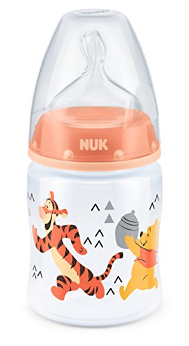 Preisvergleich Produktbild NUK Erste Auswahl Inklusive Winnie Pooh Silikon Nuckel Flasche - Orange