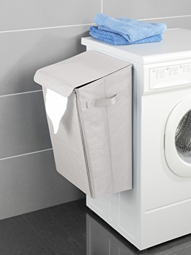 Wenko 62025100 Mobiler Wand Wäschesammler, Wäschekorb, Kunststoff – Polyester, Fassungsvermögen 30 L, 33 x 54 x 26 cm, beige - 7