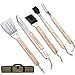 Produktbild zociko Grillbesteck Set Edelstahl Grillzubehör Barbecue Grill Zubehör Set Hitzebeständigem Grillbesteck mit Tragetasche und Extra-Langen Holzgriffen Outdoor Camping BBQ Grill Zubehör Kit
