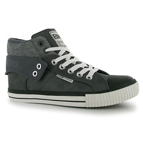 British Knights Roco Fold Pu Mens Trainers Dk Grey Black