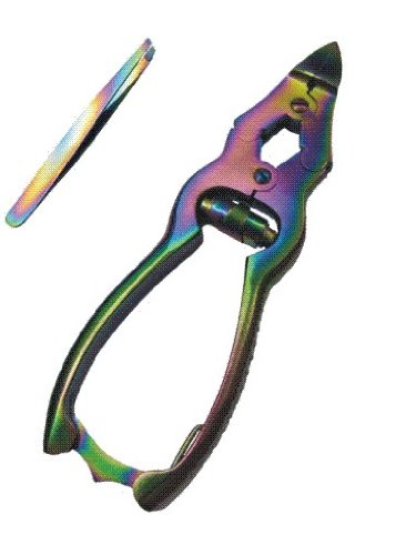 New Professional Heavy Duty TITANIUM coated stainless steel cantilever Nail Clippers Nippers and a pair of Titanium TWEEZERS for Chiropody or Podiatry