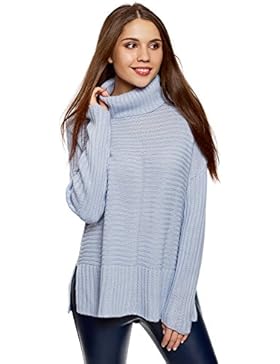 oodji Ultra Damen Lässiger Pullover im Strukturstrick