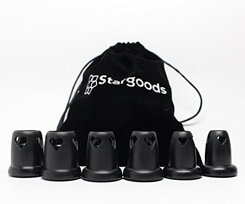 Stargoods High Heel Protectors for Shoes - Pack of 10 Savers (Medium) - Unique Heart shaped design - Black