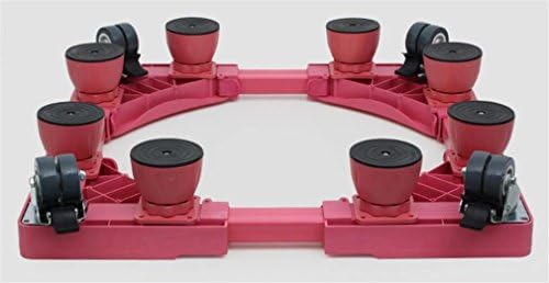 XIAOMEIXI Movable Machine Trolley Appliance Wheels Base Bracket Square Adjustable for Dryer, Washing Machine and Refrigerator Multifunctional , pink