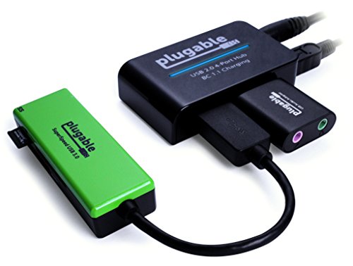 Plugable USB 2.0 4-Port Hub und BC 1.1 Schnellladegerät mit 12,5W Netzteil für EU und GB (BC 1.1 Aufladefunktion für Andoid, Apple iOS, und Windows mobile Geräte) - 3