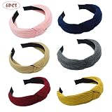 💖【Múltiples colores】 💕Este conjunto de cintas para el pelo están en 6 colores diferentes: gris, caqui, rojo, rosa, amarillo y azul, todos los colores son agradables y hermosos.