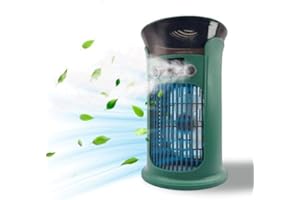 RUUTCASY Ventilador portátil para aire acondicionado, enfriador de aire alimentado por USB, humidificador, mini enfriador de aire personal, ventilador ultrasilencioso para familia, viajes
