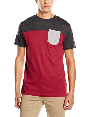 Urban Classics Herren Langarmshirt T-shirt 3-Tone Pocket Tee