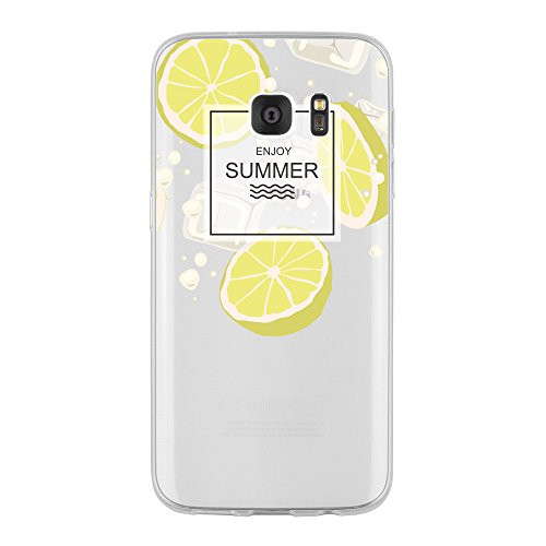 licaso® Hülle für Samsung Galaxy S7 5,1″ TPU Schutz Cover Samsung S7 Summer Ice Sommer Eis-Würfel Fresh Zitrone Case Sketch transparent klare Schutzhülle galaxys7 Tasche Silikon (Samsung Galaxy S7, Summer Ice) - 2