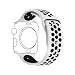 Produktbild Ontube 42MM Soft Silikon Ersatzband mit Bel¨¹ftungslchern f¨¹r Apple Watch Armband Serie 3 Serie 2, Serie 1, Sport, Edition, M/L Wei/schwarz