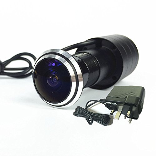 Cámara de seguridad de ojo para mirilla de puerta de Shrxy; detección de ángulo de 170 grados