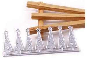 GOWXS Weihnachtsbaum-Stanzschablone aus Metall, 3-teiliges Schablonen-Set für Kartenherstellung, Bastelarbeiten, Scrapbooking, Fotoalbum, dekorative Prägepapier-Stanzschablonen