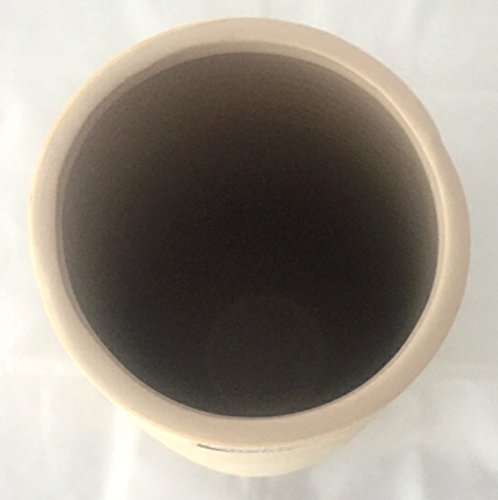 Vase Blumenvase Keramik creme weiß strukturiert 30,5 cm hoch – hochwertig • Vasen Blumenvasen - 8