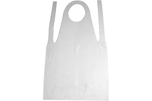 SIAM PZ 50 GREMBIULE MONOUSO IN POLITENE BIANCO CM 70 X 110 PER LABORATORI E MACELLERIE