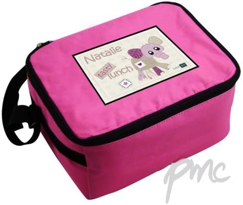 Personalised Cotton Zoo Wynciette the Elephant Lunch Bag