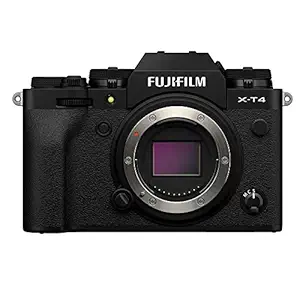 Fujifilm X-T4 26 MP Mirrorless Camera Body (X-Trans CMOS 4 Sensor, EVF, Face/Eye AF, 5-Axis IBIS, Vari-Angle LCD Touchscreen, 4K/60P & FHD/240P Video, Film Simulations, Weather Resistance) - Black