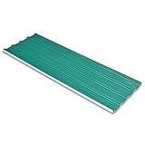 cubiertas y tejados La entrega incluye 12 hojas. Festnight Panel para Tejado 12 Piezas - Color de Verde Material Acero Galvanizado, 129x45 cm