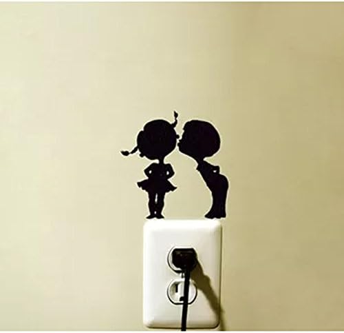 Boy Kissing Girl Fashion Vinyl Switch Sticker Decoration Vinyl Wall Decal 5WS0052