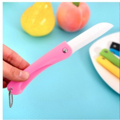 * 2017 Küche keramisches Messer * faltbar für Obst und Gemüse * New smart 2017 product * (Rose)