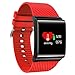 Price comparison product image CQ Color Screen Sports Watch Smart Watches Blood Pressure Blood Oxygen Heart Rate Detection Fitness Tracker Pedometer 99532,red