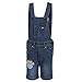 FirstClap darkblue denim solid dungree for kid