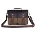 Produktbild Rustic Town Prämie Qualität Handgemacht Traditionellen Leinwand Umhängetasche Schultertasche Schulranzen Kuriertasche Notebooktasche Laptoptasche Mit Vintage und antikem Look Für Hochschul, Schul, Büro und Alltagsgebrauch. Ein Valentinstag Geschenk von indischen Handwerkern.