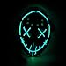 Produktbild Queta New Halloween Horror Glowing Maske EL Kaltlicht Maske Halloween Ball LED-Maske Hellblau