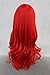 Topcosplay Women's Long Weavy Cosplay Wigs Halloween Party Hair Fire Red