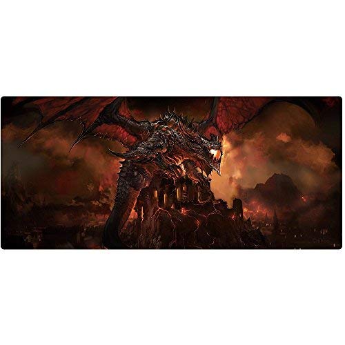 Utimor Tapis de souris Gamer 900x400 mm, base antidérapante en caoutchouc XXL Mouse Pad pour Ordinateur et Ordinateur Portable