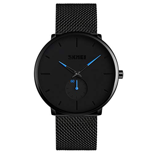 Preisvergleich Produktbild bloatboy wasserdichte Minimalistische Edelstahl Quarzwerk Watch Nachtleuchtend 24 Stunden Unterricht Herren Armband Watch