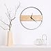 Produktbild ein holz holz wanduhr yu extrem ruhig simple wohnzimmer innotime nordischen metall rund 16 - zoll - uhr,16 zentimeter,log - farbe