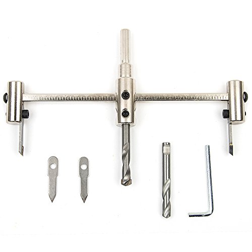 Srol, fresatrice regolabile per realizzare fori da 30 mm a 200 mm, kit per la lavorazione del legno fai da te, con punta per trapano elicoidale in lega di acciaio