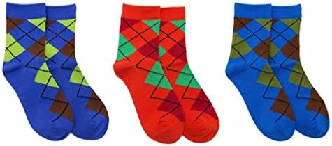 Rambutan Kids Seamless Bamboo Argyle Socks US 13-2 Colorful