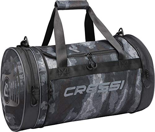 Cressi Rantau Bag Sac de Sport Cylindrique/Pliable Adulte Unisexe, Camou, 55x30x30