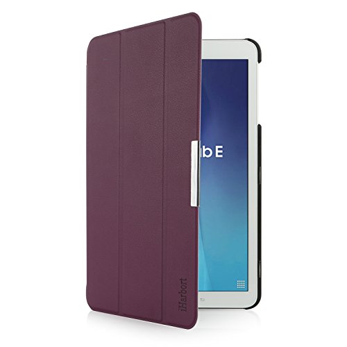 iHarbort® Samsung Galaxy Tab E 9.6 Hülle – Ultra Slim Leder Tasche Hülle Etui Schutzhülle Für Samsung Galaxy Tab E 9.6 Zoll T560 T565 Case Cover Holder (Galaxy Tab E 9.6, lila) - 5