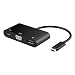 Produktbild omorc Typ C Adapter,-in Typ C männlich USB 3.1 zu VGA & USB 3.0 & Typ C weiblich Adapter Converter Unterstützt, FHD 1080P für neue MacBook 2016 (30,5 cm), Chromebook Pixel, Schwarz
